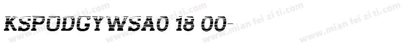 KSPODGYWSA0 18 00字体转换